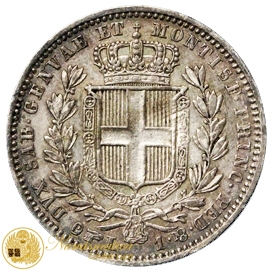 1 LIRA 1838 TORINO CARLO ALBERTO REGNO DI SARDEGNA RR Q.Fdc #PV766
