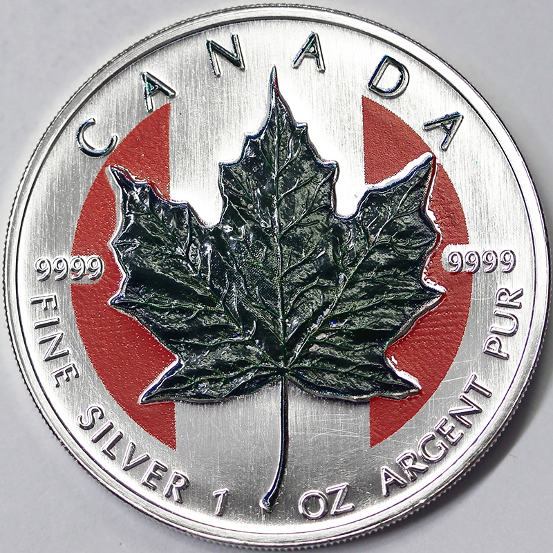 5 DOLLARS 1999 FOGLIA D'ACERO CANADA ARGENTO FDC/UNC #7351A