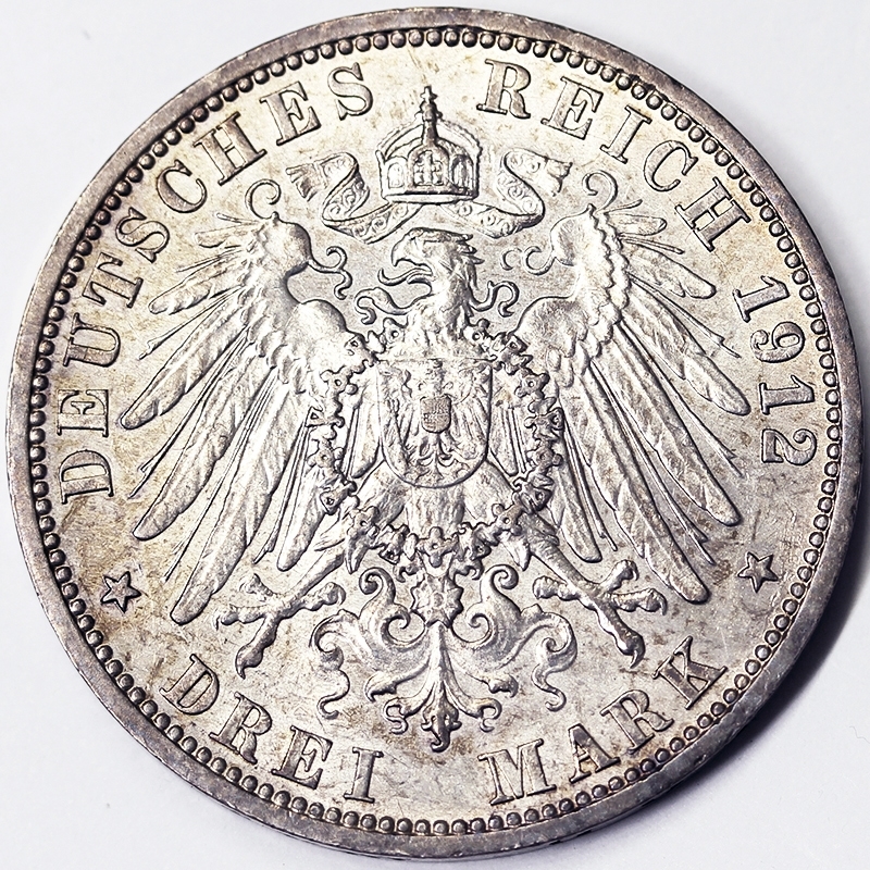 3 MARCHI 1912 A GUGLIELMO II 1888-1918 PRUSSIA GERMANIA Q.FDC/A.UNC #5337A