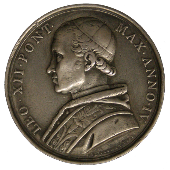MEDAGLIA LEONE XII 1823-1829  ANNO IV FONTE BATTESIMALE IN SANTA MARIA MAGGIORE #MD447