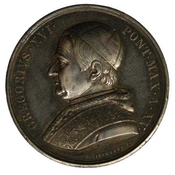 MEDAGLIA (GREGORIO XVI 1831-1846) ANNO XV COSTRUZIONE DEL PONTE DI GALLORO #MD2391