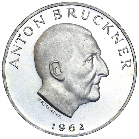 AUSTRIA 25 SCHILLING 1962 (ANTON BRUCKNER) PROOF #PV500