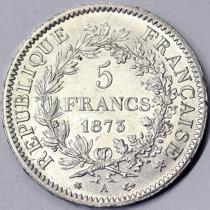 5 FRANCHI 1873 A FRANCIA #4366