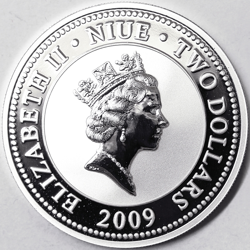 2 DOLLARS 2009 RUSSIAN SEASONS IN PARIS ANNA PAVLOVA NIUE PROOF #MD218