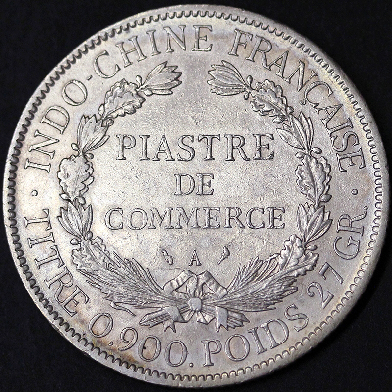 PIASTRA DI COMMERCIO 1906 INDOCINA FRANCESE ARGENTO #1578