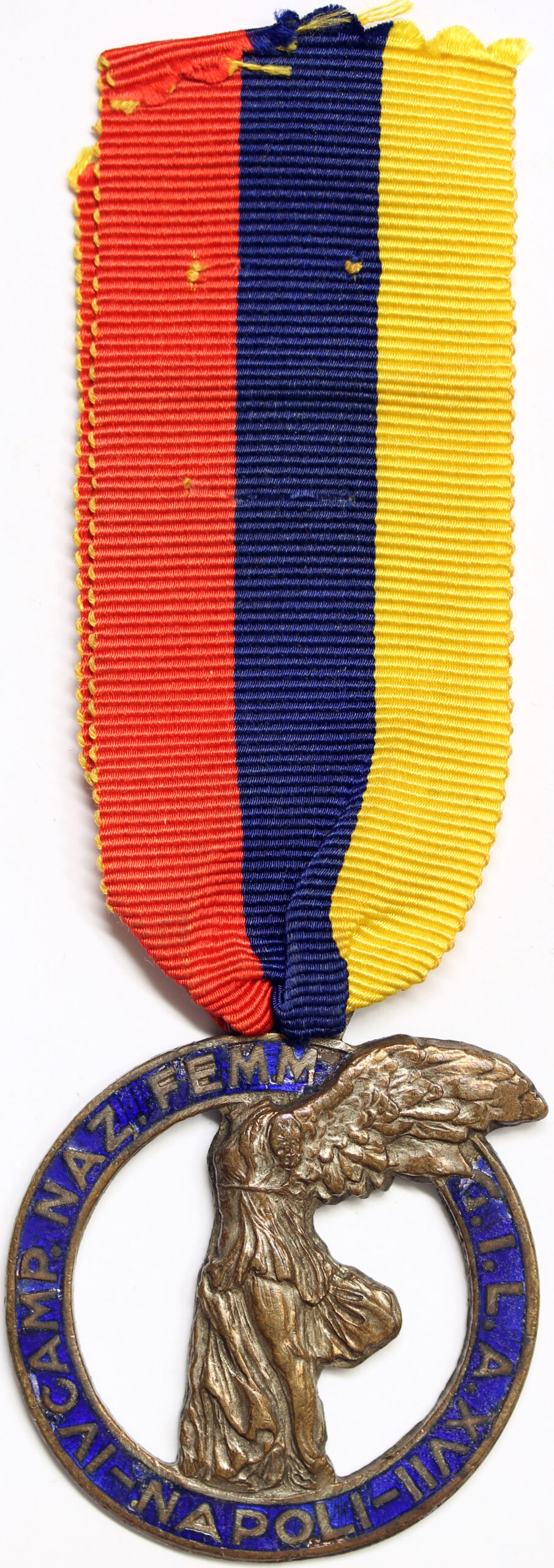 MEDAGLIA CAMPIONATO NAZIONALE FEMMINILE GIL NAPOLI 1939 ANNO XVII FASCISMO #N102