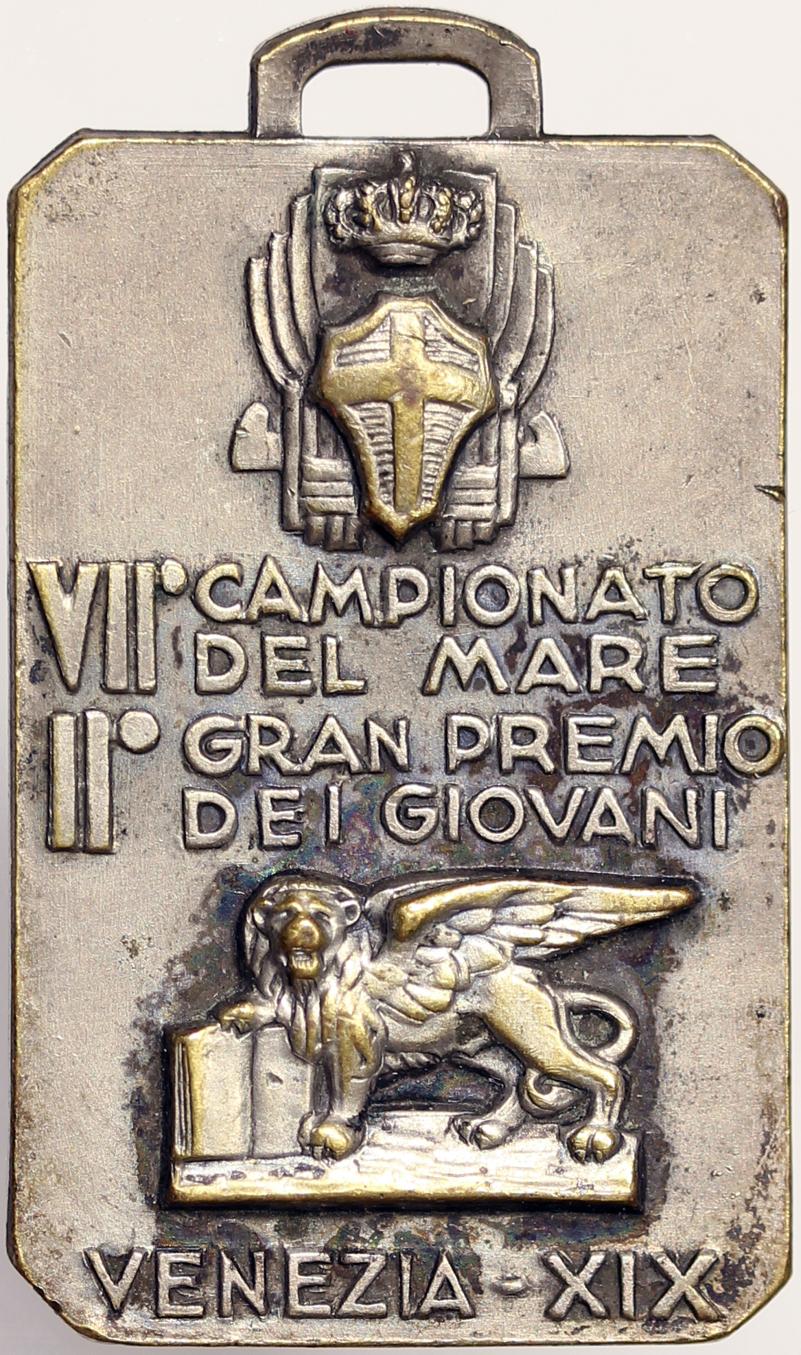 MEDAGLIA VII CAMPIONATO DEL MARE II GRAN PREMIO DEI GIOVANI VENEZIA 1941 ANNO XIX FASCISMO #85