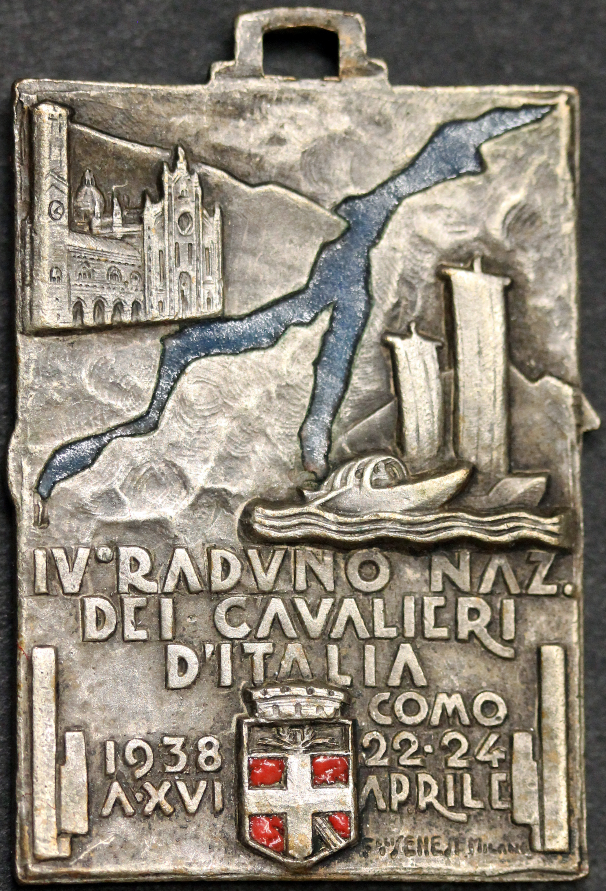 MEDAGLIA IV RADUNO ASSOCIAZIONE ARMA DI CAVALLERIA COMO 1938 ANNO XVI FASCISMO #534