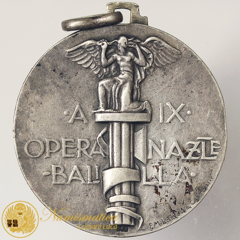 MEDAGLIA OPERA NAZIONALE BALILLA GARE 1931 Anno IX FASCISMO #MD1665