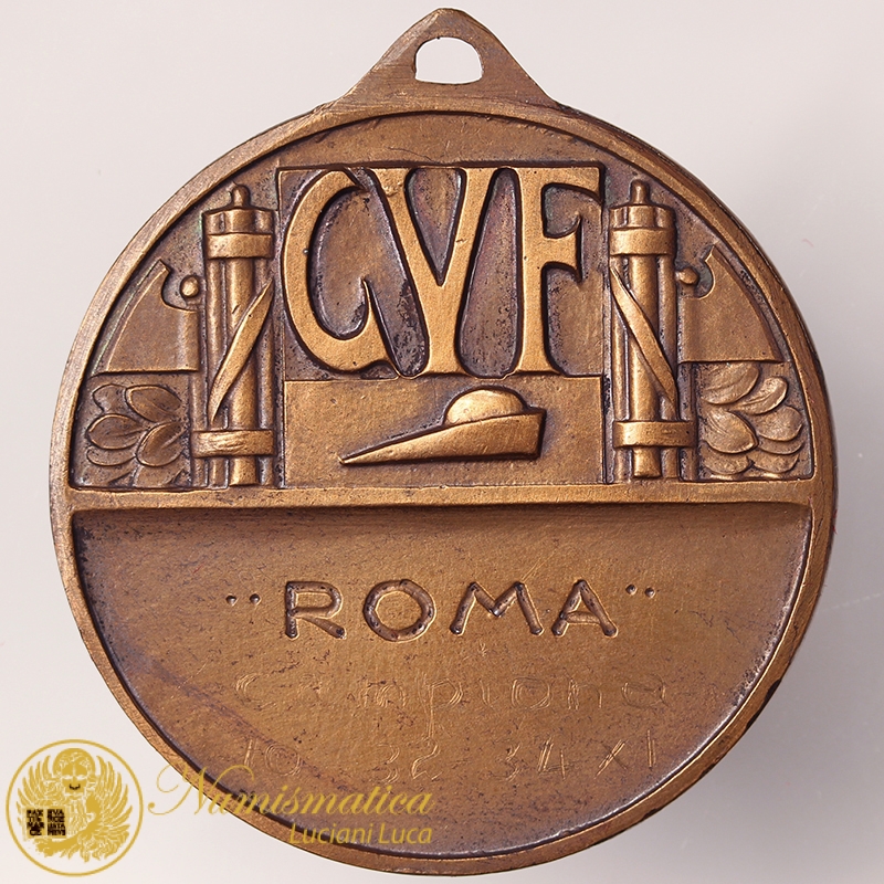 MEDAGLIA PREMIO GUF ROMA 1932-34 Anno XI #MD436