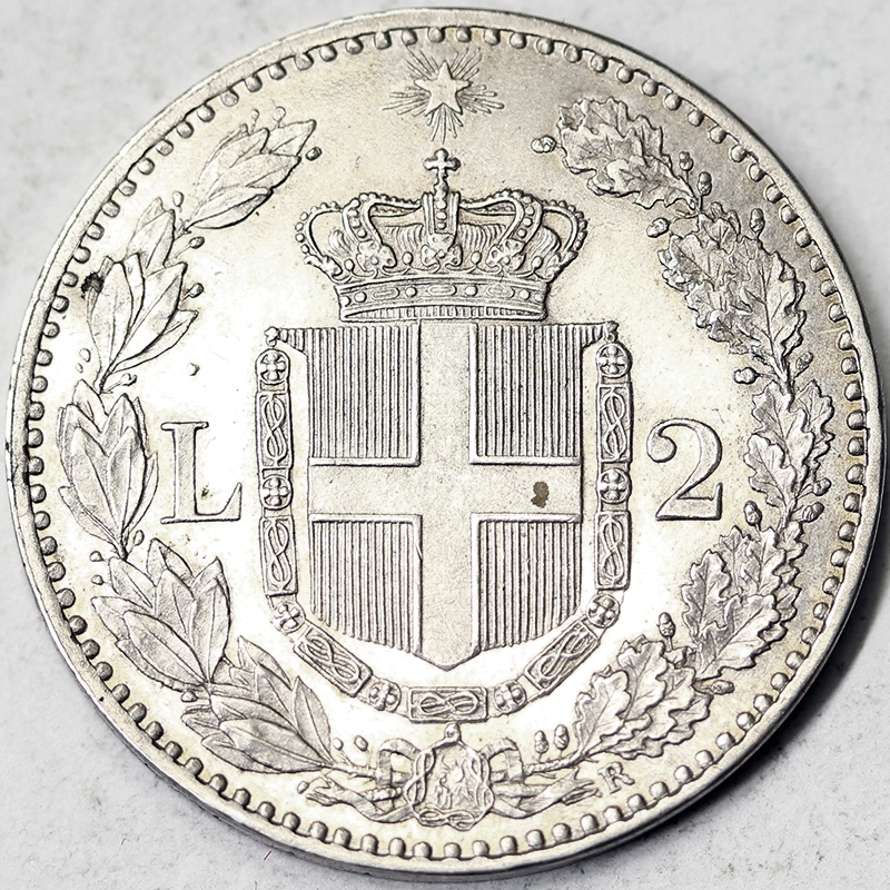 2 lire 1883 Umberto I ITALIA REGNO argento Spl/Q.Fdc #P82