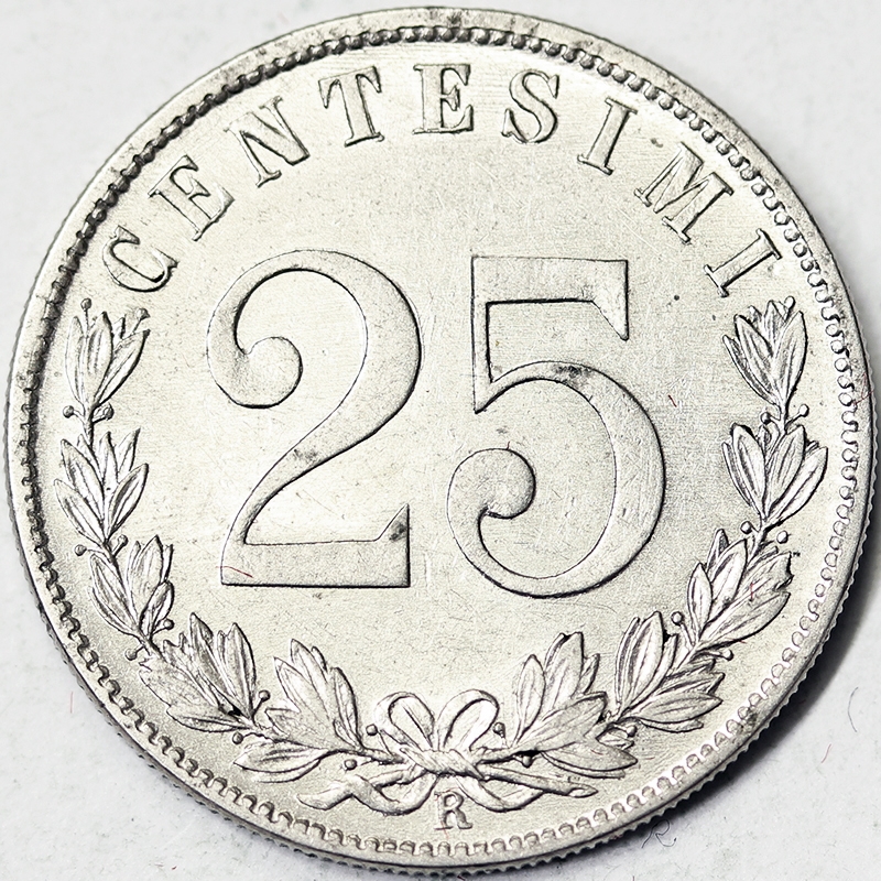 25 Centesimi 1903  Vittorio Emanuele III Spl+ periziata rara #P83