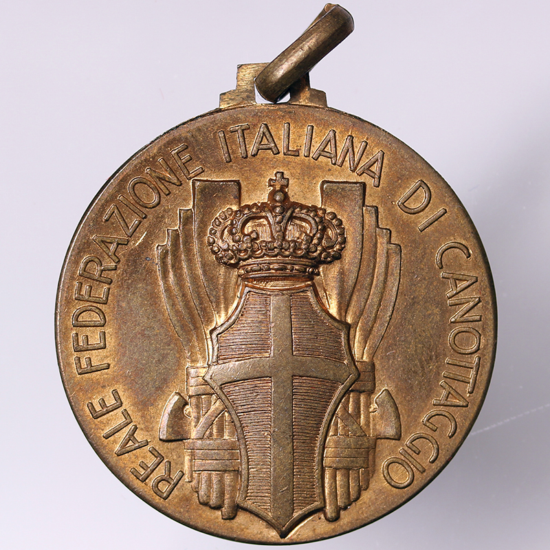MEDAGLIA REALE FEDERAZIONE ITALIANA CANOTTAGGIO VI° CAMPIONATO DEL MARE VENEZIA 1940 ANNO XVIII FASCISMO #MD819