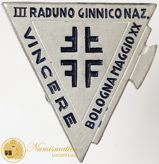 DISTINTIVO 3° RADUNO GINNICO NAZIONALE BOLOGNA 1942 Anno XX #MDS22