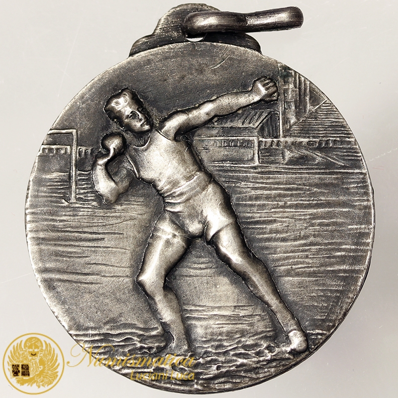 MEDAGLIA GIL PREMIO LANCIO DEL PESO FASCISMO ARGENTO #MD1649