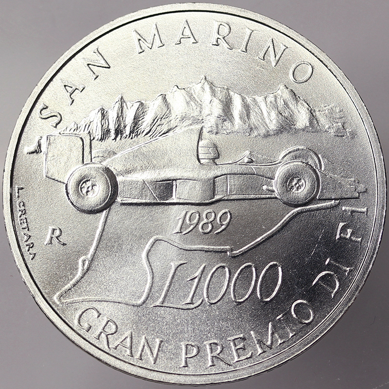 1000 LIRE 1989 GRAN PREMIO FORMULA 1 SAN MARINO Ag #413