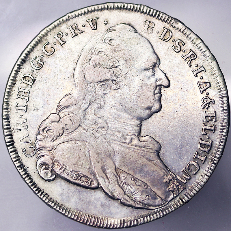 THALER 1782 I.SCH CARLO TEODORO (1742-1799) BAVARIA GERMANIA #1536