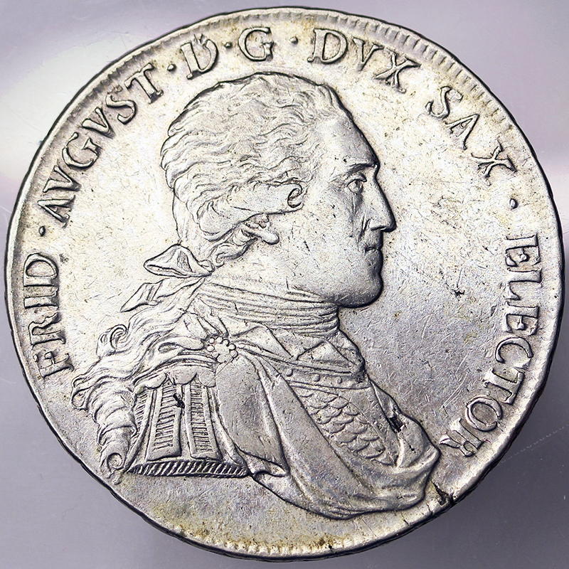 THALER 1806 SCH SAXONY-ALBERTINE FRIEDRICH AUGUST III (1763-1806) GERMANIA #1600