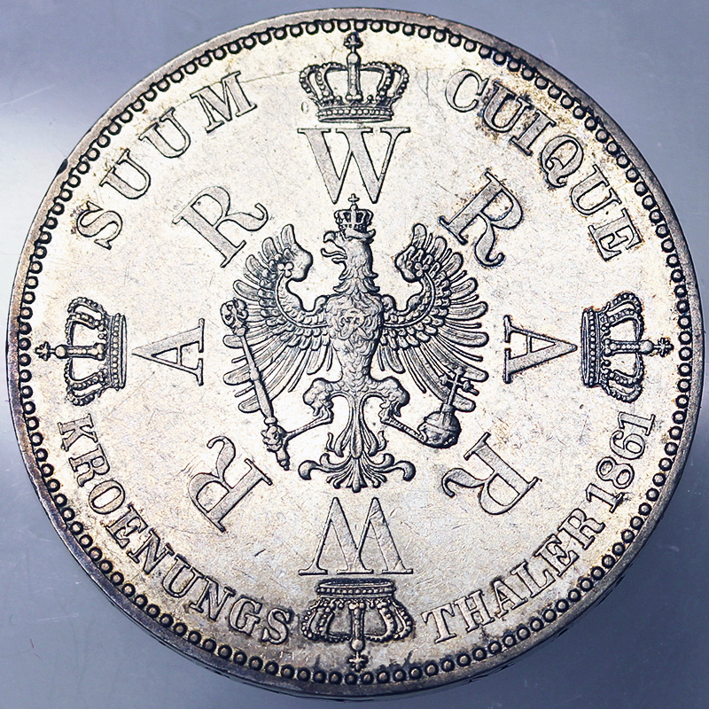 THALER 1861 PRUSSIA WILHELM I (1861-1888) GERMANIA #PV858