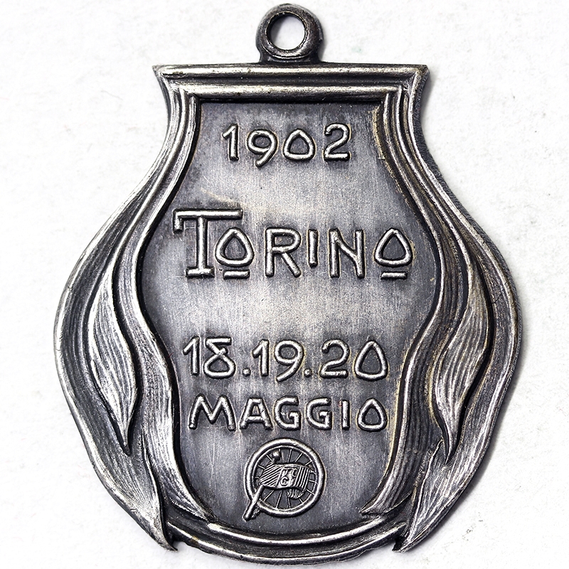 Medaglia TOURING CLUB ITALIANO TCI Torino 18 19 20 MAGGIO 1902 argento #MD2932