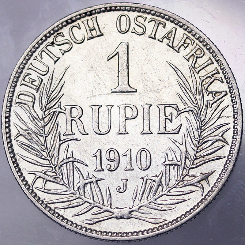 1 RUPIE 1910 J WILHELM II (1888-1918) EST AFRICA TEDESCO #4301