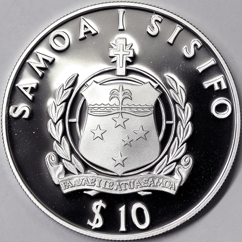 10 TALA 1994 PIPISTRELLO SAMOA PROOF ARGENTO §303