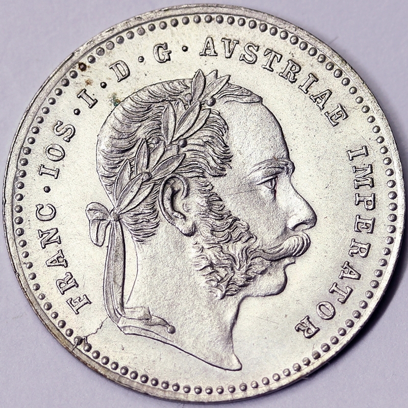 20 KREUZER 1870 VIENNA FRANCESCO GIUSEPPE I 1848-1916 AUSTRIA #6401
