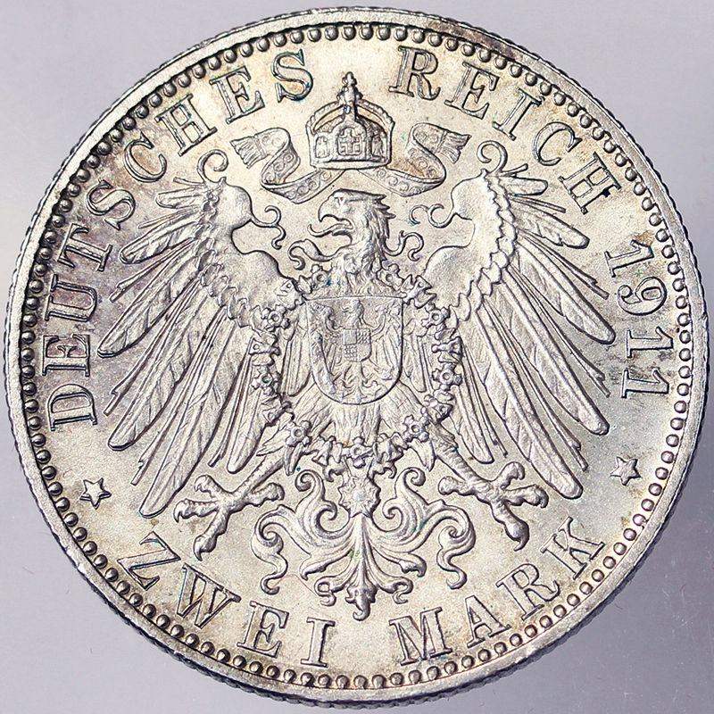 2 MARK 1911 D OTTO (1886-1913) BAVARIA GERMANIA Fdc #2768