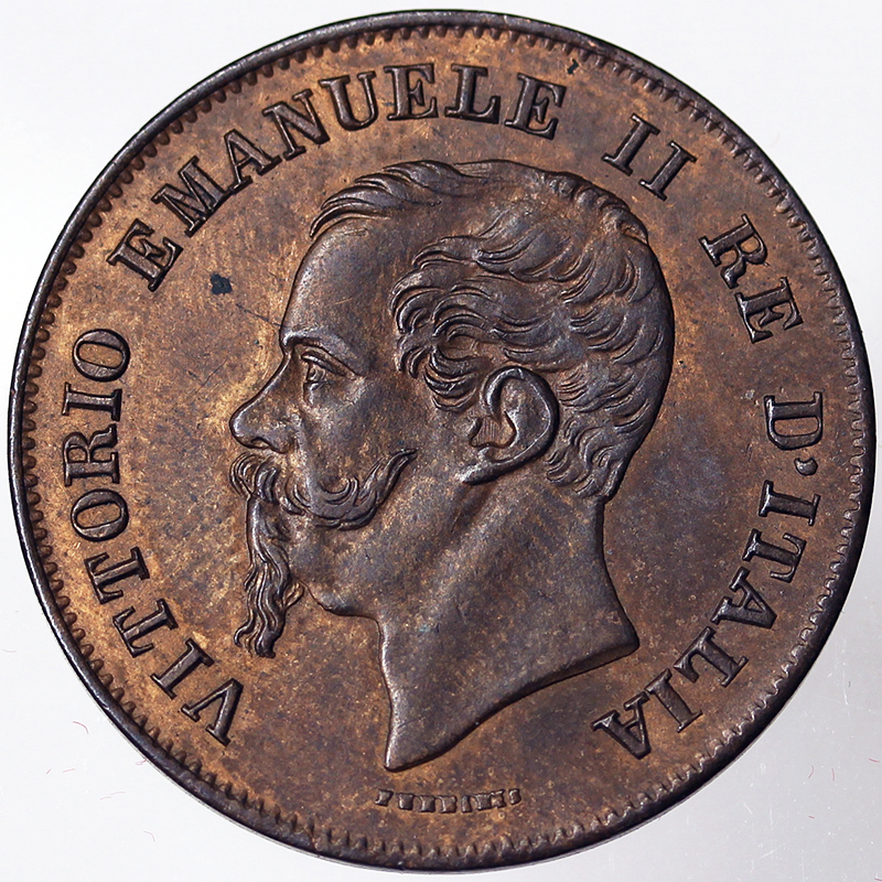 5 CENTESIMI 1861 VITTORIO EMANUELE II (1861-1878) MILANO REGNO D'ITALIA Q.Fdc #2751