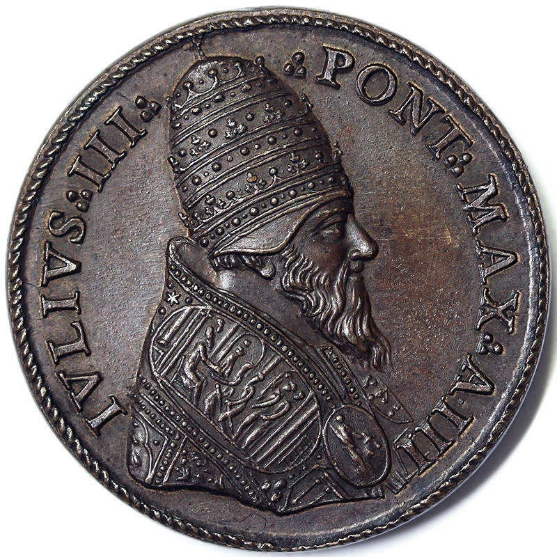MEDAGLIA POSTUMA GIULIO III 1550-1555 ANNO III ROMA STATO PONTIFICIO #MD4020